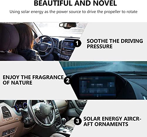 Car Accessories Solar Car Perfumes And Fresheners for Dashboard | Solar Plane with Fragrance for Car (Silver)