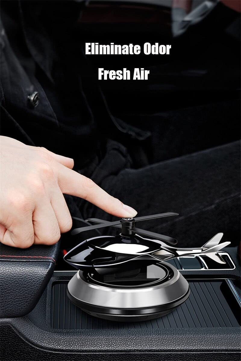Helicopter Solar Car Air Freshener Aromatherapy Car Interior Decoration Accessories Perfume Diffuser with 360 Degree Rotation for Car Dashboard with Pleasant Fragrance multicolor