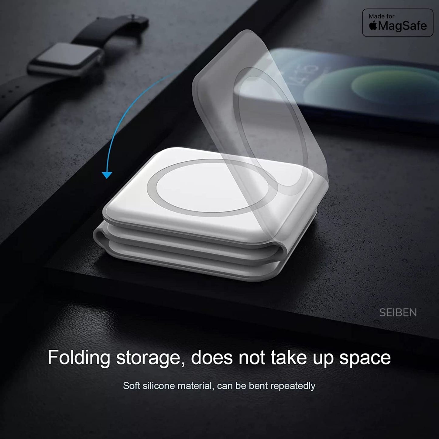 3 in 1 Magnetic Foldable MagSafe Compatible Wireless Charger
