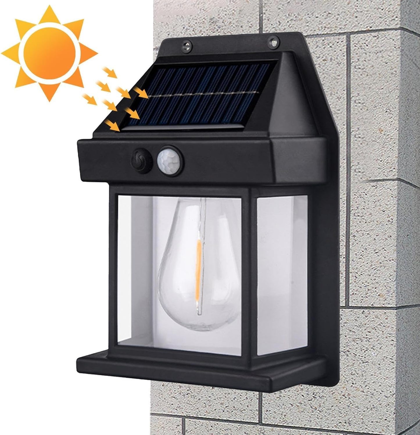 Solar Wall Lights Wireless Solar Outdoor Lights Wall Lights with 3 Modes