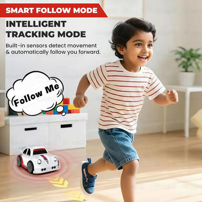 Mini Drifting RC Car | Remote Control Racing Car with LED Lights Sound Effects | 360° Spins Follow and Escape Modes Sensor Control Auto Demo Toy Vehicle for Boys & Girls